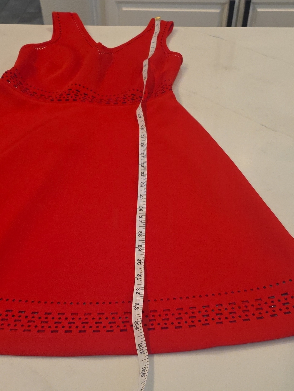 Guess Red V-Neck Sleeveless Dress - Picture 8 of 11